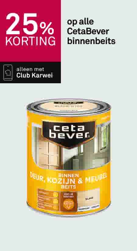 25% korting op alle CetaBever binnenbeits