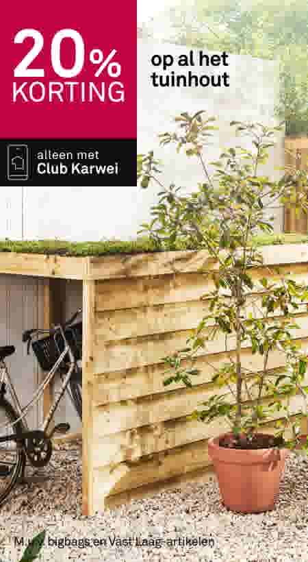 20% korting op al het tuinhout