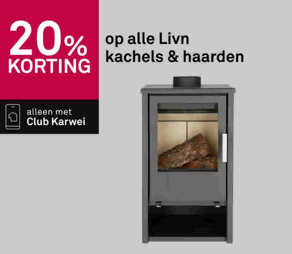 20% korting op alle Livn kachels & haarden