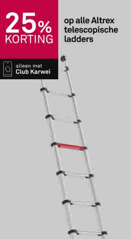 25% korting op alle Altrex telescopische ladders