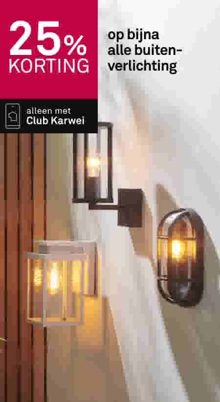 25% korting op bijna alle buitenverlichting
