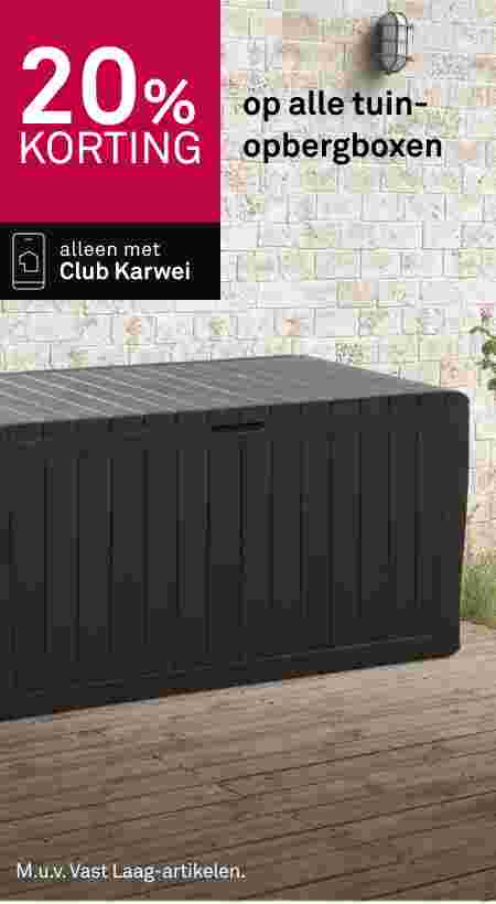 20% korting op alle tuinopbergboxen