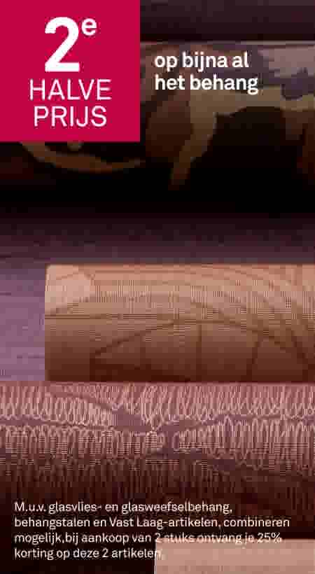 2e halve prijs op bijna al het behang