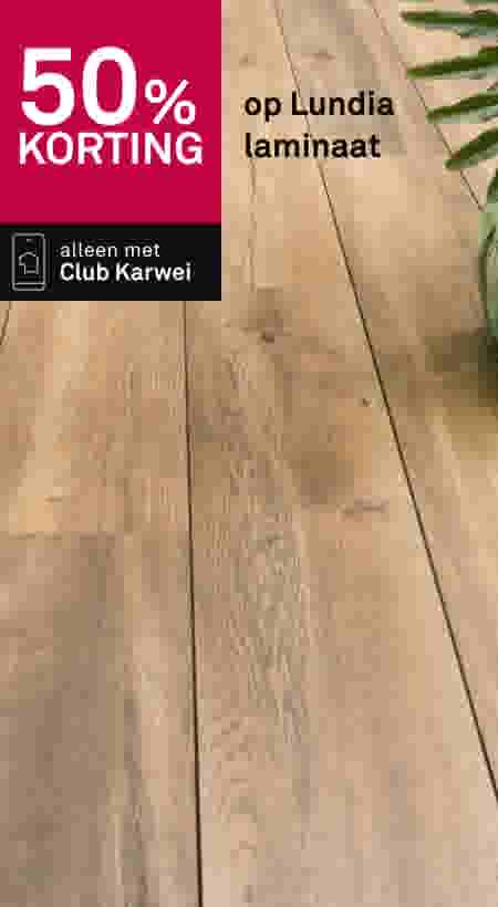 50% korting op Lundia laminaat