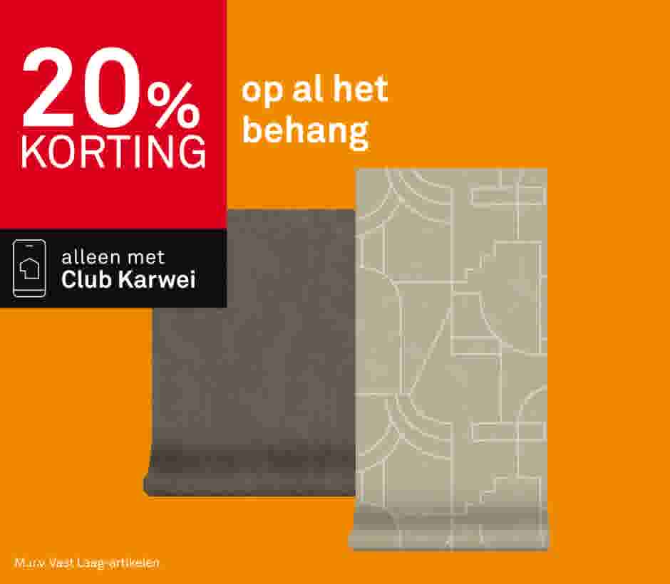 20% korting op al het behang
