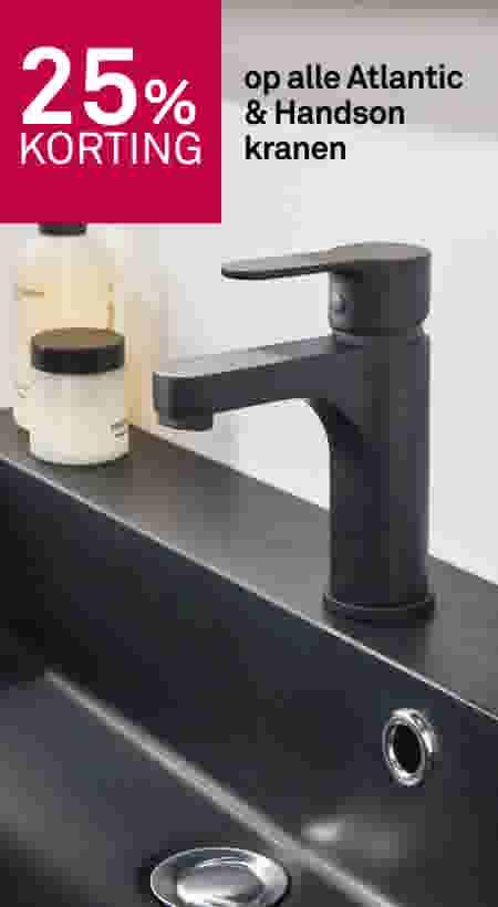 25% korting op alle Atlantic & Handson kranen