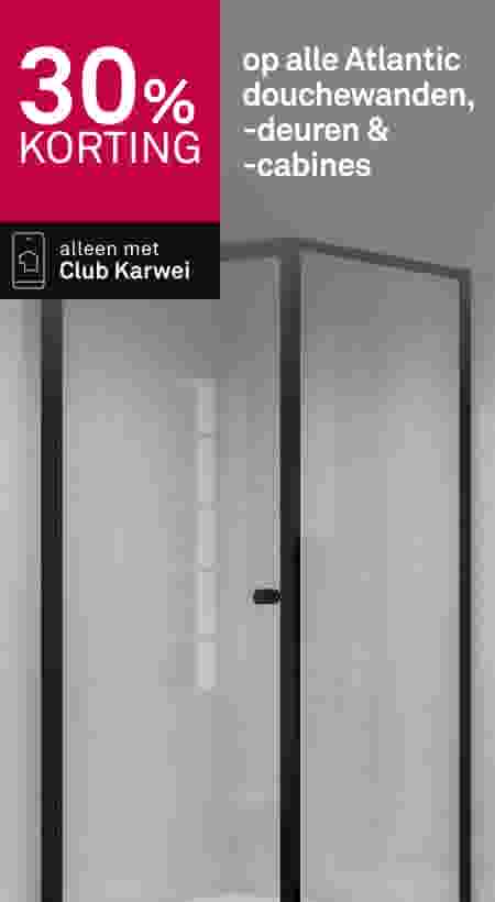 30% korting op alle Atlantic douchewanden, -deuren & -cabines