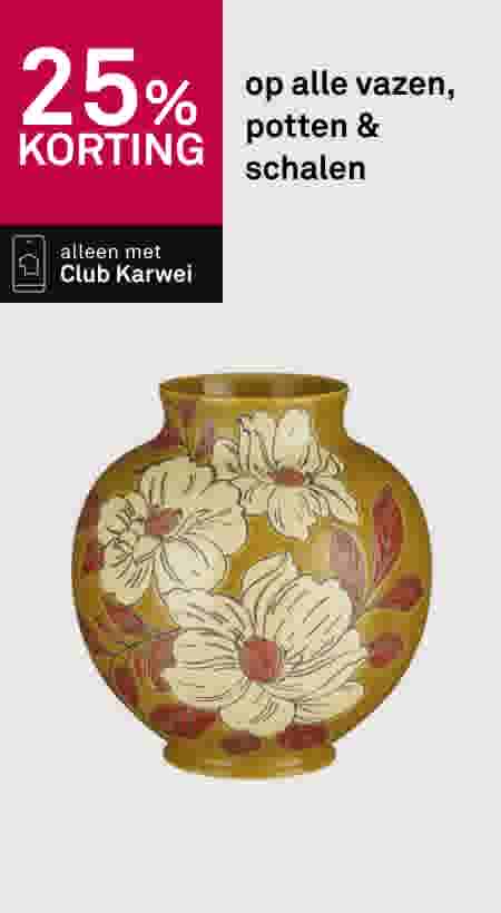25% korting op alle vazen, potten & schalen