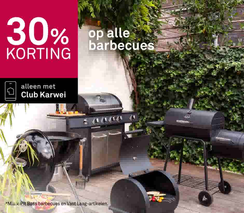 30% korting op alle barbecues
