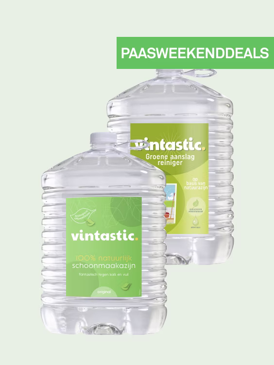 1+1 gratis op Vintastic schoonmaakazijn & groene aanslagreiniger