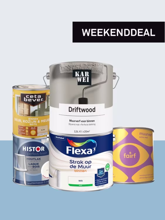 Vanaf 30% korting op bijna alle verf & beits