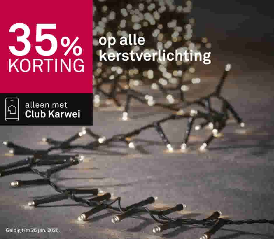 35% korting op alle kerstverlichting