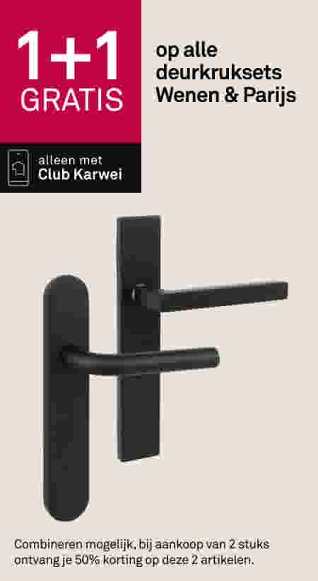 1+1 gratis op alle deurkruksets Wenen & Parijs