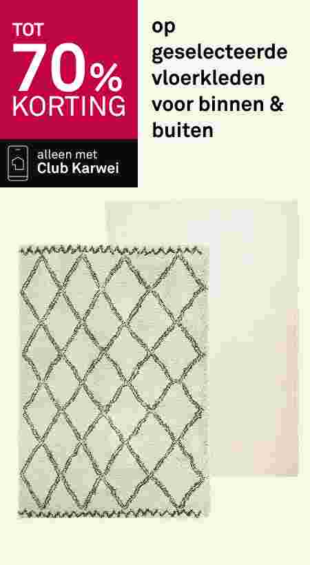 tot 70% korting op geselecteerde vloerkleden