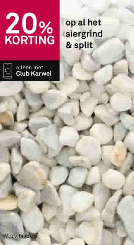 20% korting op al het siergrind & split