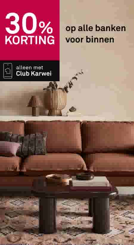 30% korting op alle banken voor binnen