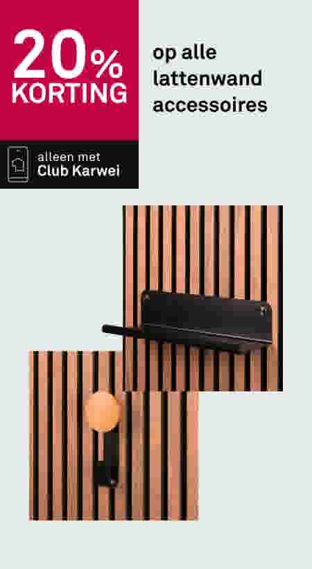 20% korting op alle lattenwand accessoires