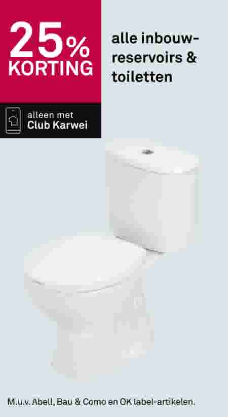 25% korting alle inbouwreservoirs & toiletten