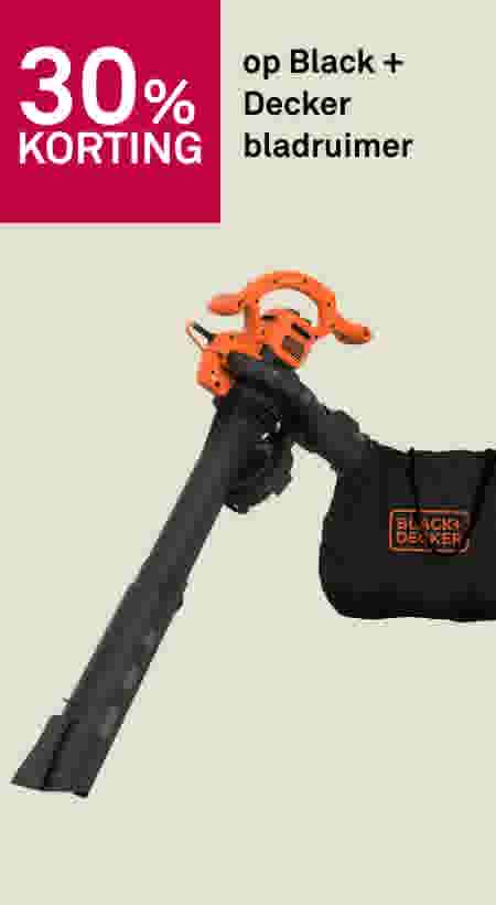 30% korting op Black + Decker bladruimer