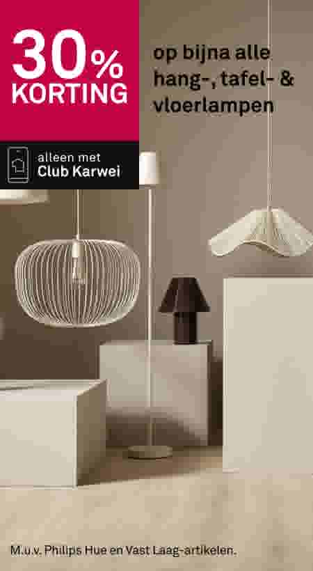 30% korting op bijna alle hang-, tafel- & vloerlampen