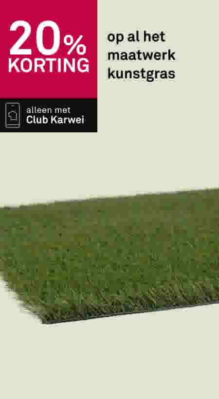 20% korting op al het maatwerk kunstgras