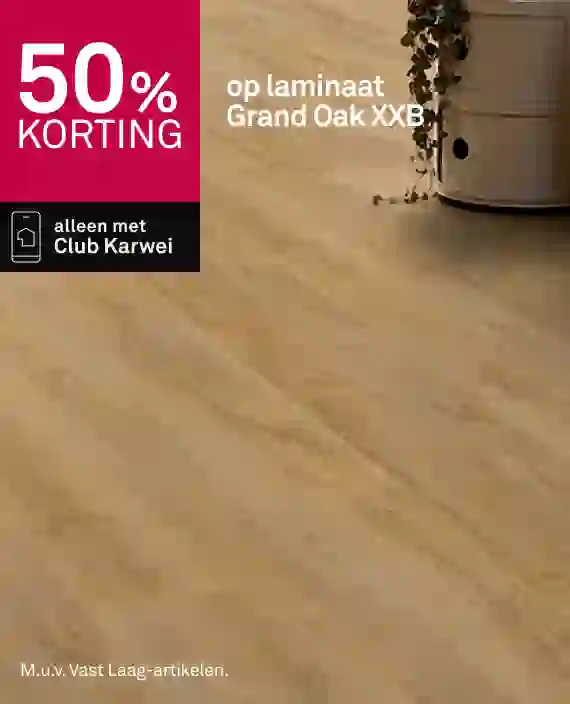 50% korting op laminaat Grand Oak XXB