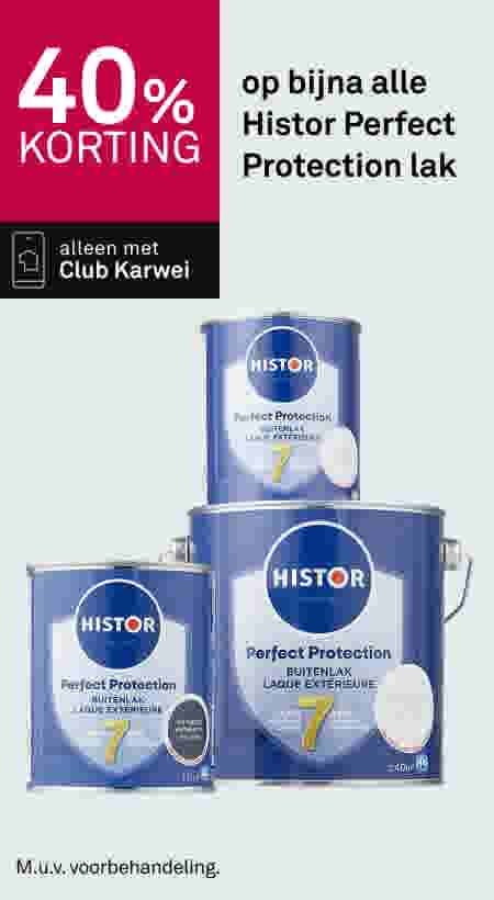 40% korting op bijna alle Histor Perfect Protection lak