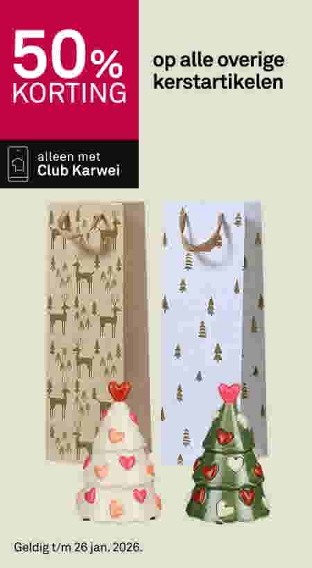 50% korting op alle overige kerstartikelen