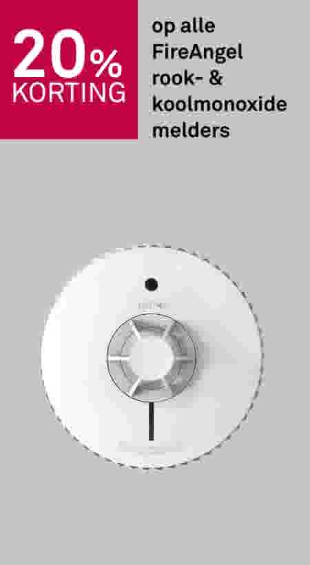 20% korting op alle FireAngel rook- & koolmonoxidemelders