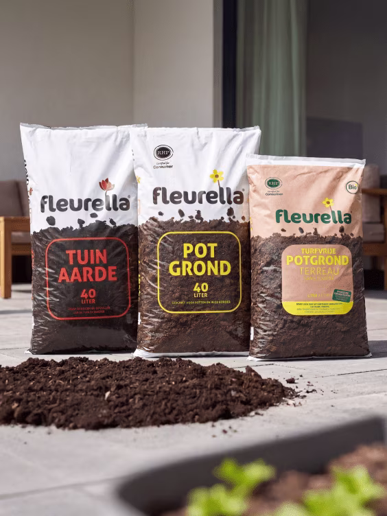 1+1 gratis op Fleurella (turfvrije) potgrond & tuinaarde, 30 & 40 liter