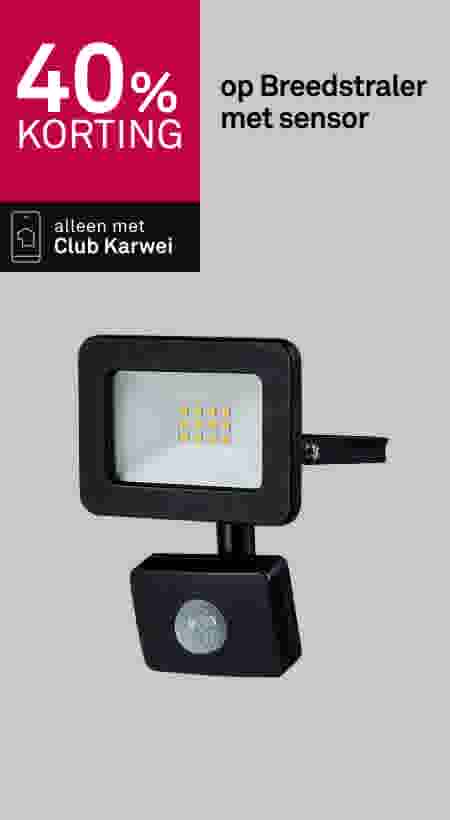 40% korting op Breedstraler met sensor