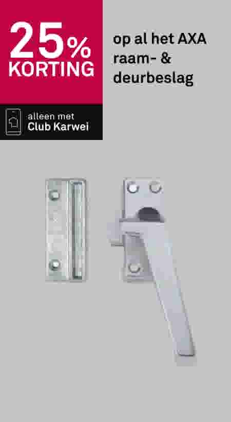 25% korting op al het AXA raam- & deurbeslag