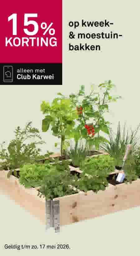15% korting op kweek- & moestuinbakken