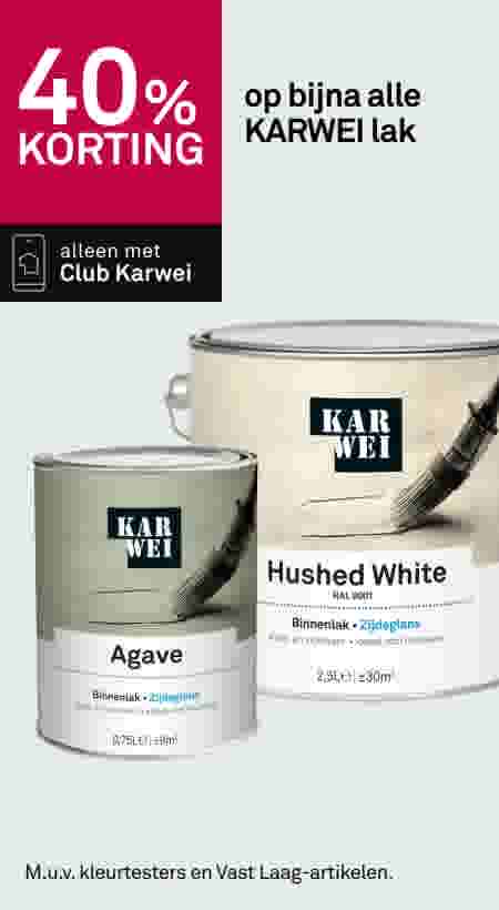 40% korting op bijna alle KARWEI lak