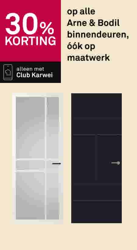 30% korting op alle Arne & Bodil binnendeuren, óók op maatwerk