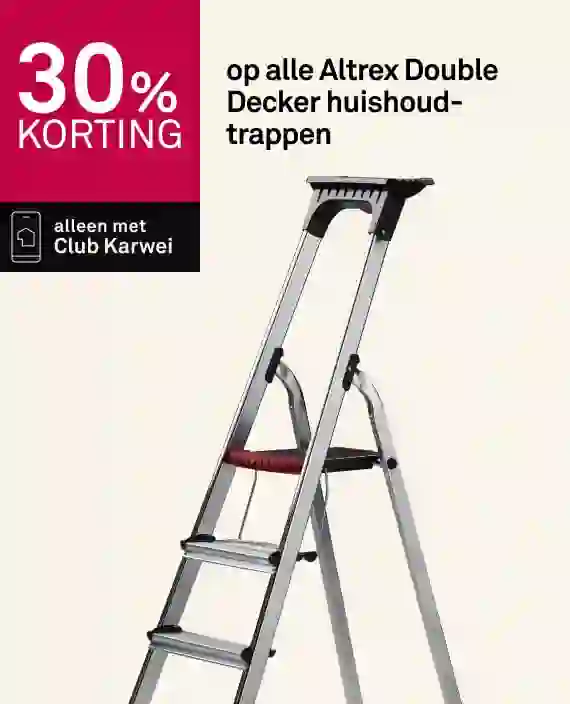 30% korting op alle Altrex Double Decker huishoudtrappen