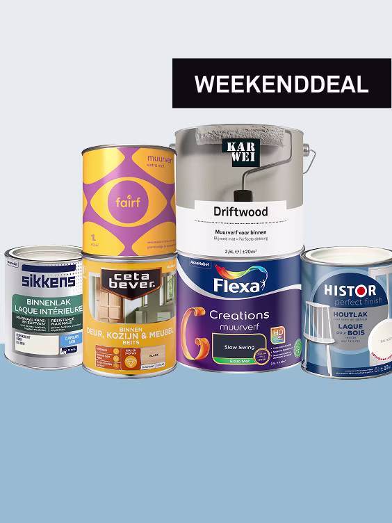 Tot 40% korting op bijna alle verf & beits