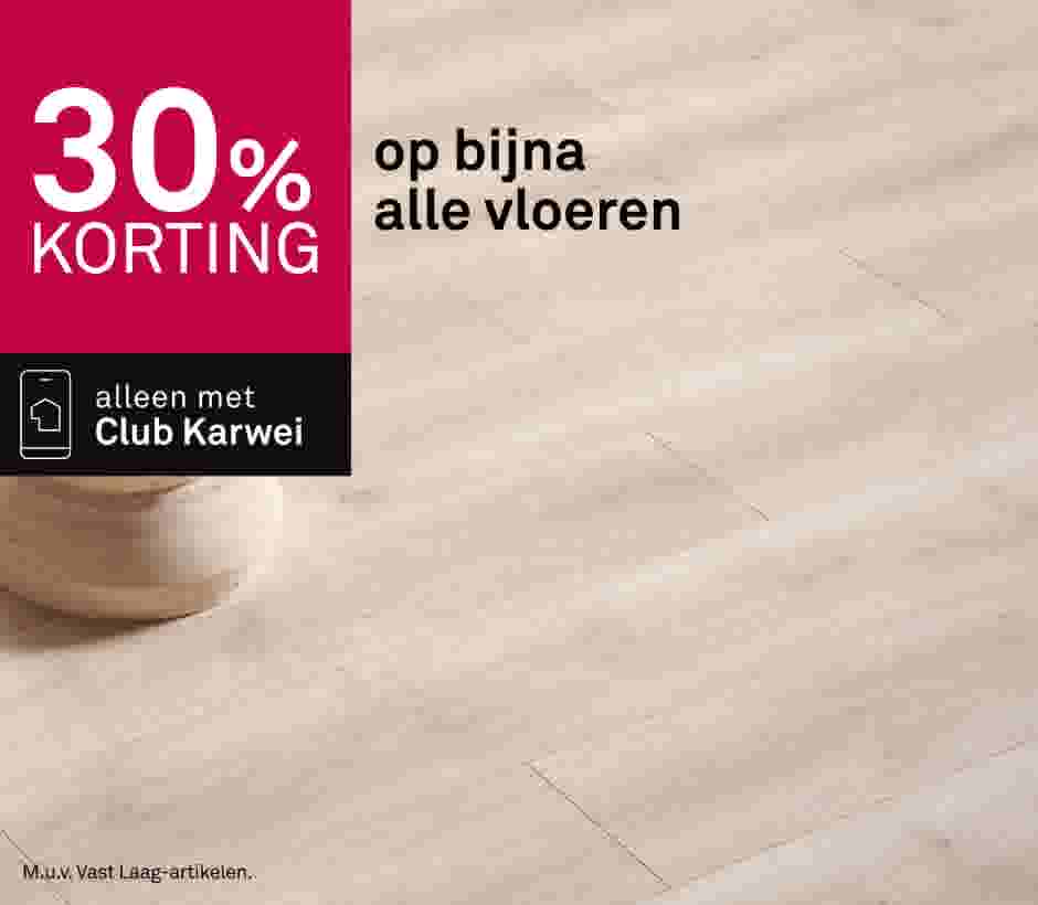 30% korting op bijna alle vloeren