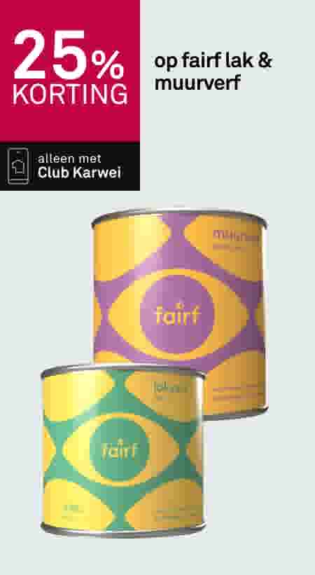 25% korting op fairf lak & muurverf