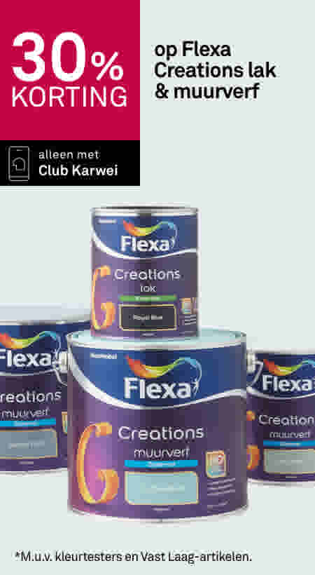 30% korting op Flexa Creations lak & muurverf