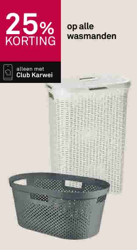 25% korting op alle wasmanden