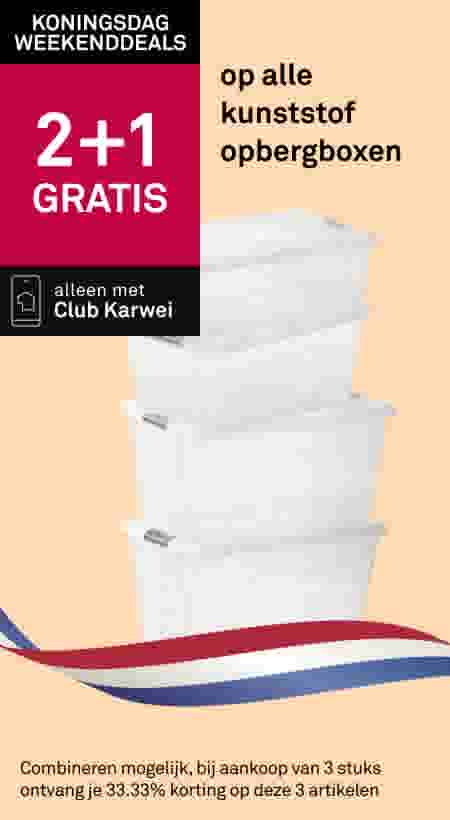 2+1 gratis op alle kunstof opbergboxen