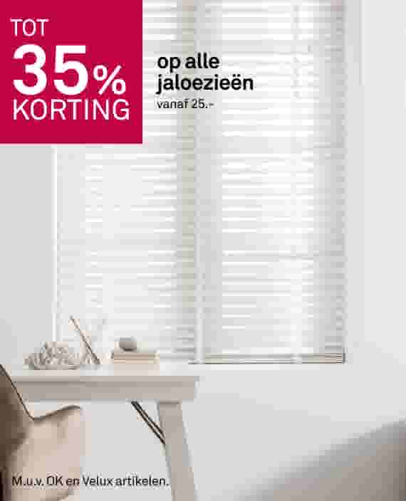 Tot 35% korting op alle jaloezieën