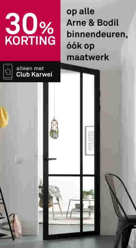 30% korting op alle Arne & Bodil binnendeuren, óók op maatwerk