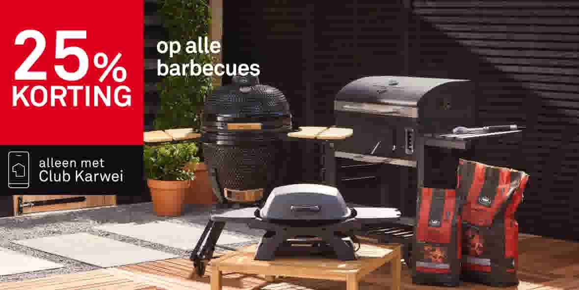 25% korting op alle barbecues