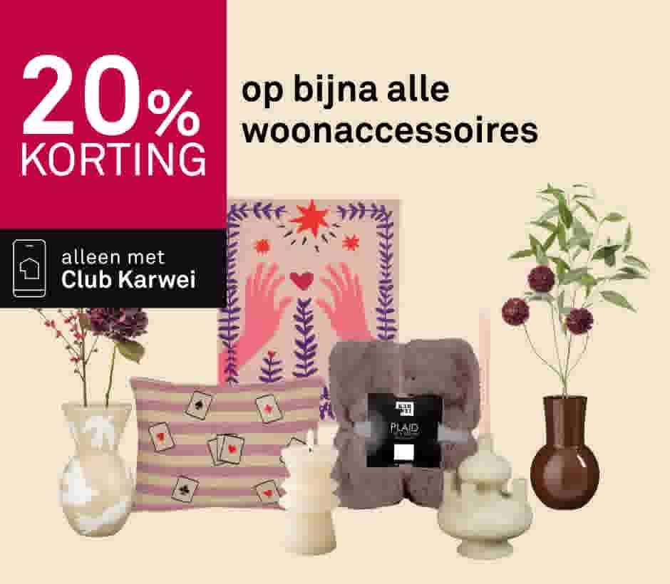 20% korting op bijna alle woonaccessoires
