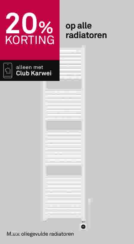 20% korting op alle radiatoren