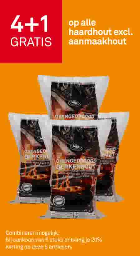 4+1 gratis op alle haardhout excl. aanmaakhout