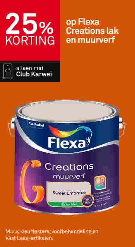 25% korting op alle Flexa Creations lak & muurverf