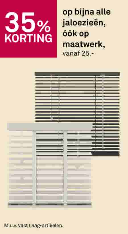 35% korting op bijna alle jaloezieën, óók op maatwerk
